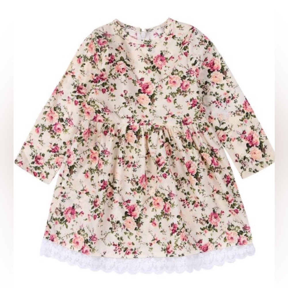 NWT Floral Dress with Lace Detail